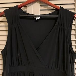 Motherhood maternity black tie back dress L